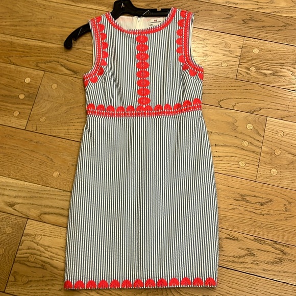 Vineyard Vines Seersucker shift dress size 0 - Picture 1 of 13